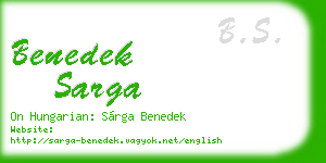 benedek sarga business card