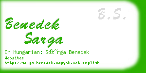 benedek sarga business card